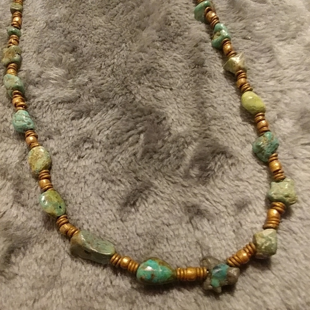 22" Turquoise and Copper Necklace